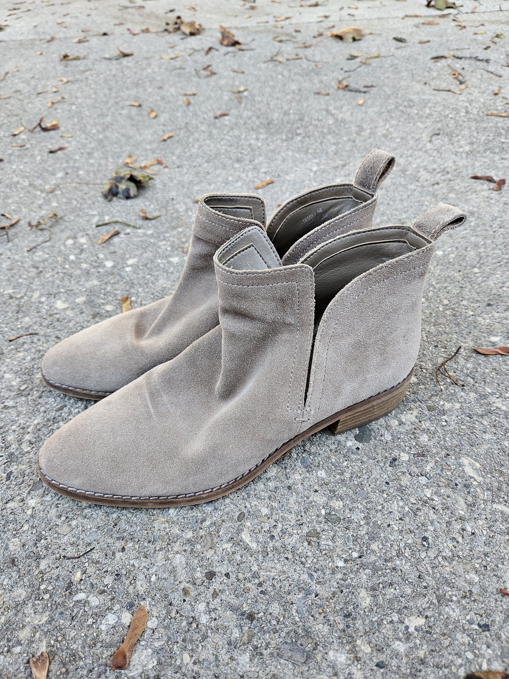 Dolce Vita Taupe Suede Ankle Booties